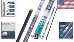 Carbon Fiber Pool Cue 58-Inch with Custom Foam Shaft for Enhanced Shot Precision