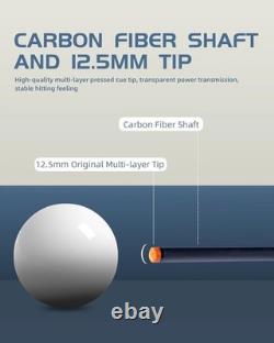 Carbon Fiber Pool Cue 58-Inch with Custom Foam Shaft for Enhanced Shot Precision