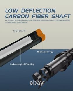 Carbon Fiber Pool Cue 58-Inch with Custom Foam Shaft for Enhanced Shot Precision