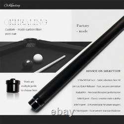 Carbon Fiber Shaft Pool Cue Billiard, Customized SizeJoint for Play/Break/Snooker