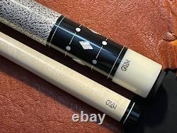 Carl Giuli Custom Stained Curly Maple Pool Cue. Notched Diamond. Maple Shaft