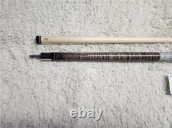 Carl Giuli Custom Stained Curly Maple Pool Cue Notched Diamond Maple Shaft