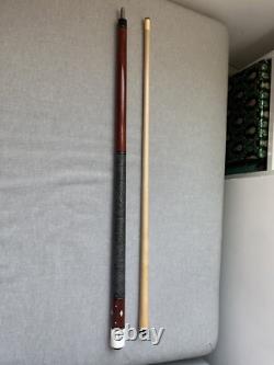 Carolina Custom pool cue with pearl inlays and micarta ferrule new old stock