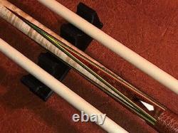 Chad McLennan CAM Custom Pool Cue With 2 Maple Shafts. Leather Wrap