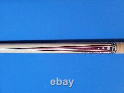 Chaney Custom 4 point purple heart curly maple 60 inch carbon fiber pool cue