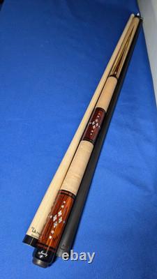Cocobolo/Birdseye M3/8-10 Custom Jacoby Pool Cue 18.80oz 12.30mm Two Shafts