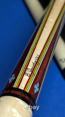 Cocobolo/Birdseye M3/8-10 Custom Jacoby Pool Cue 18.80oz 12.30mm Two Shafts