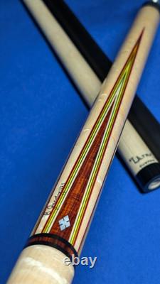 Cocobolo/Birdseye M3/8-10 Custom Jacoby Pool Cue 18.80oz 12.30mm Two Shafts