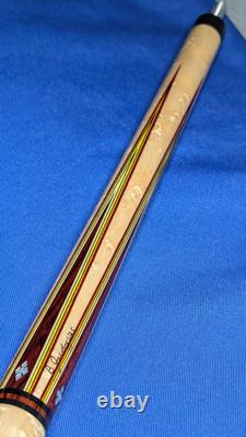 Cocobolo/Birdseye M3/8-10 Custom Jacoby Pool Cue 18.80oz 12.30mm Two Shafts