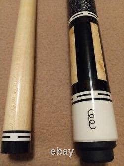 Curly Cue custom Pool Cue New, One-of-a-kind. Ebony and maple, Phenolic Joint