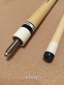 Curly Cue custom Pool Cue New, One-of-a-kind. Ebony and maple, Phenolic Joint