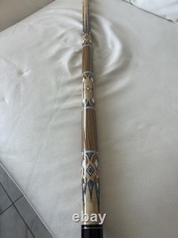 Custom Candain maple Pattern Pool Cue With Leather Crocodile Leather Case 19oz