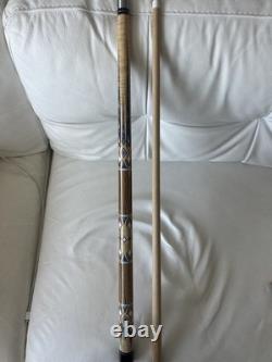 Custom Candain maple Pattern Pool Cue With Leather Crocodile Leather Case 19oz