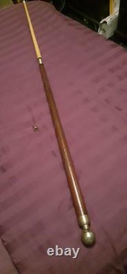 Custom Carved Pool Cue Stick 57 Beautiful & Vintage 4 piece with 2 part cue