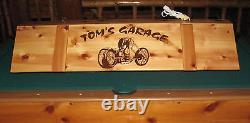 Custom Chopper Motorcycle Pool Table Poker Billiards Light Shop Garage Man Cave