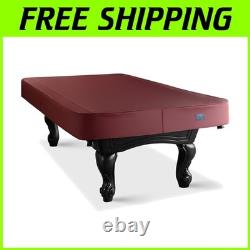 Custom-Fit Waterproof Pool Table Cover Heavy Duty Leatherette in Bordeaux Red