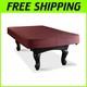 Custom-fit Waterproof Pool Table Cover Heavy Duty Leatherette In Bordeaux Red