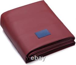Custom-Fit Waterproof Pool Table Cover Heavy Duty Leatherette in Bordeaux Red