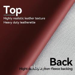 Custom-Fit Waterproof Pool Table Cover Heavy Duty Leatherette in Bordeaux Red