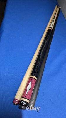 Custom Jacoby Purpleheart Uniloc Quick Release Pool Cue 18.50oz 12.40mm 2 Shafts