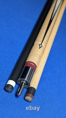 Custom Jacoby Purpleheart Uniloc Quick Release Pool Cue 18.50oz 12.40mm 2 Shafts