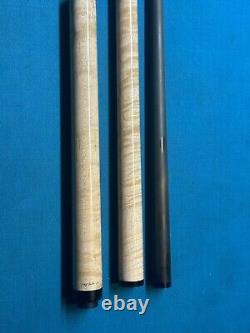 Custom Jeffrey Tucker Curly Maple Break Jump Pool Cue, 30 Carbon Fiber Shaft