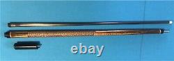 Custom Jeffrey Tucker Pool Cue Meucci Carbon Pro Shaft 12mm Leather Wrap + Ext