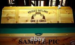 Custom Led Pool Table Light & Cue Rack with your name logo! Billiards Poker