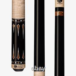 Custom Lucasi LZC28 Billiard 2-Piece Mystic Black Pool Cue 12.75mm Tip