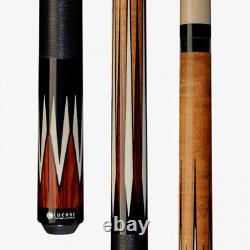 Custom Lucasi Lzc37 2 Piece 58 Billiard Pool Cue Stick 12.75mm Shaft Black Wrap