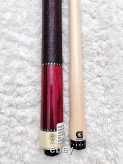Custom McDermott G204 C2 Pool Cue with 12.5mm G-Core Shaft, FREE HARD CASE BLKRED