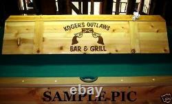 Custom Pool Table Poker Billiards Wood Light with Your Name Company Logo Mancave