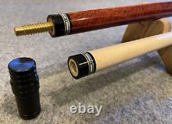 Custom Stacey Cues Pool Cue, Narra & Maple, 3/8 11 pin, SS360 Shaft 12.5mm, 19oz