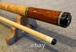 Custom Stacey Cues Pool Cue, Narra & Maple, 3/8 11 pin, SS360 Shaft 12.5mm, 19oz