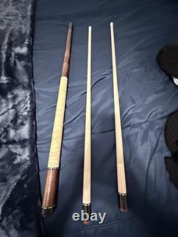 Custom Steve Kornele 2009 Pool Cue With 2 Shafts. Was taught by Verl Horn