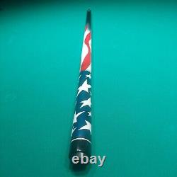 Custom Unknown Uniloc Pool Cue Butt USA American Flag Black with Extension Revo