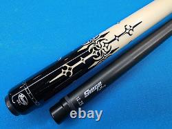 Custom Viking Pool Cue, Ebony & Holly, Choice Carbon Fiber Shafts (Siege, Whyte)