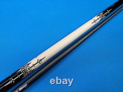 Custom Viking Pool Cue, Ebony & Holly, Choice Carbon Fiber Shafts (Siege, Whyte)