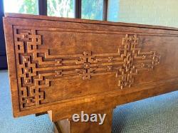 Custom Walnut Pool Table in excellent condition with matching copper lighting