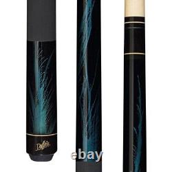 D-211 DUFFERIN POOL CUE Blue Flame Pro Taper Adjustable from 18 to 21oz