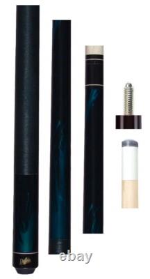 D-211 DUFFERIN POOL CUE Blue Flame Pro Taper Adjustable from 18 to 21oz