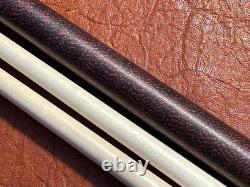 Dan Dishaw Custom Pool Cue With 2 Maple Shafts. 6 Ebony Point