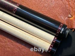 Dan Dishaw Custom Pool Cue With 2 Maple Shafts. 6 Ebony Point