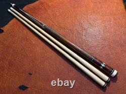 Douglas Moore Custom 8 Point Pool Cue With 2 Maple Shafts. Genuine Lizard Wrap