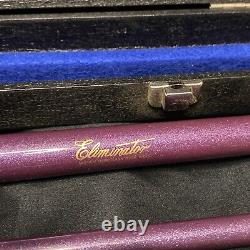 Eliminator Pool Cue 21 oz. Cobra Case Custom Purple Glitter