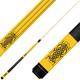 Forged Etched Series Et08 Custom Engraved Yellow Pool Cue Black