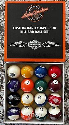 Genuine Harley Davidson Custom Billiard Pool Ball Set Roadhouse Collection