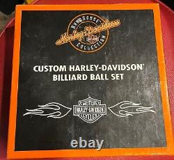 Genuine Harley Davidson Custom Billiard Pool Ball Set Roadhouse Collection