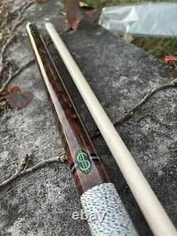 Giuli Dollar Sign Custom pool cue stick, Unique Ringwork, 3/8 X 10 Pin. 1 Shaft