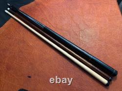 Gold Rush Custom Pool Cue by Kevin McClain With2 Shafts. Leather Wrap